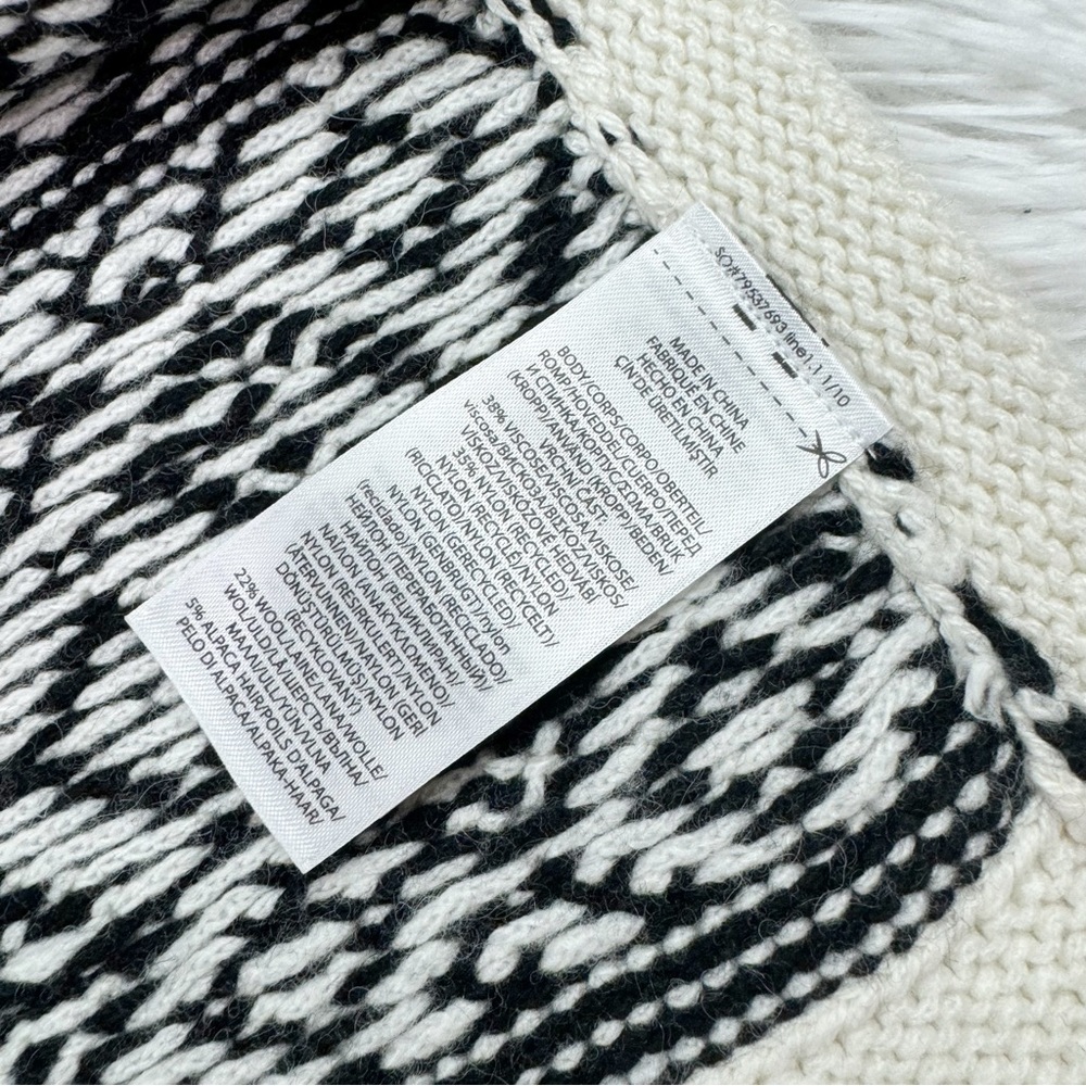 Polo Ralph Lauren girl’s hooded bohomien print sweater poncho alpaca wool blend - Picture 12 of 12